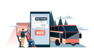 ilustrasi tiket bus online